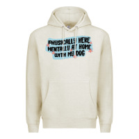 Oatmeal Heather physically here mentally at home with my dog Premium Hoodie - MaliasSmallBusiness