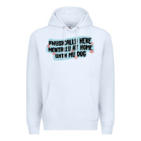 White physically here mentally at home with my dog Premium Hoodie - MaliasSmallBusiness