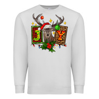 Dove Grey joy with reindeer ado Premium Sweatshirt - AdoDesignShop