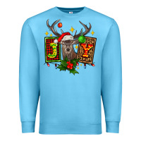 Ocean Blue joy with reindeer ado Premium Sweatshirt - AdoDesignShop