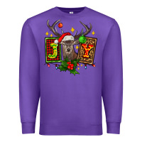 Purple joy with reindeer ado Premium Sweatshirt - AdoDesignShop