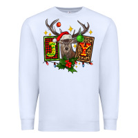 White joy with reindeer ado Premium Sweatshirt - AdoDesignShop