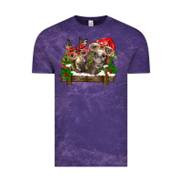 Cloud Purple Christmas donkeys Vintage Tee - BarkalooDesign