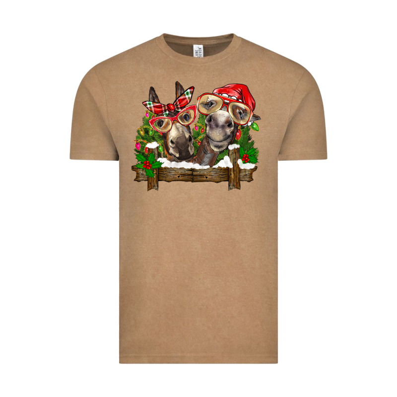 Christmas Donkeys Vintage Tee by BarkalooDesign | Teevron