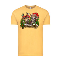 Vintage Mustard Christmas donkeys Vintage Tee - BarkalooDesign