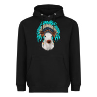 Black calf indian headdress Heavyweight Hoodie - JahusDesignShop