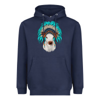 Navy calf indian headdress Heavyweight Hoodie - JahusDesignShop