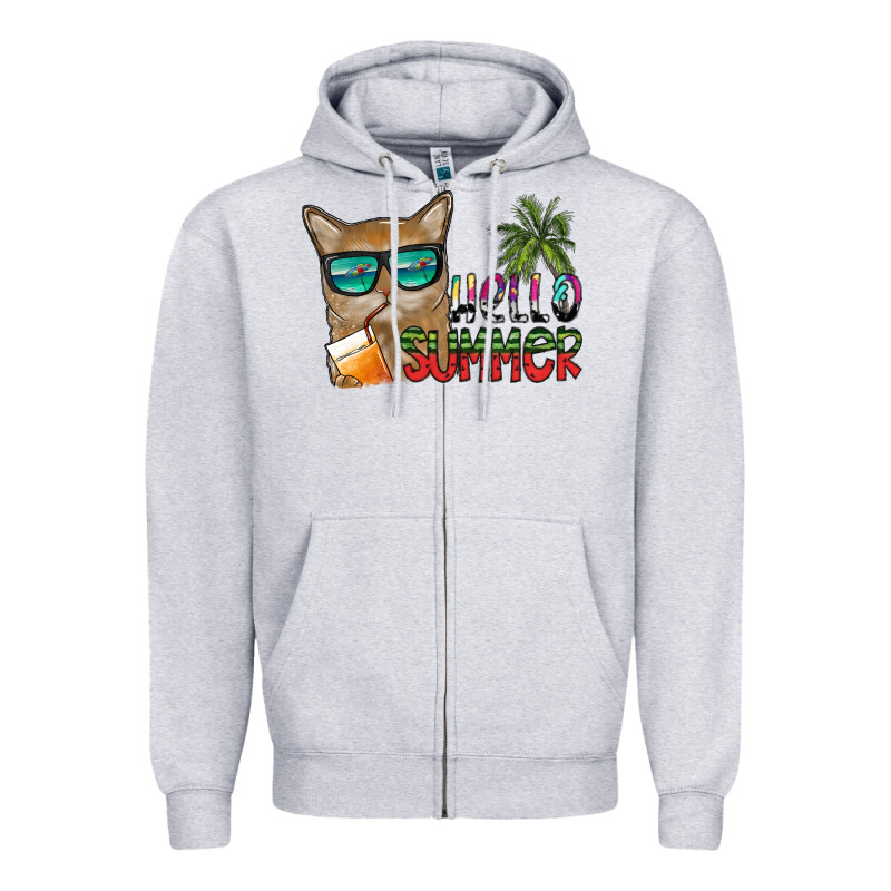 Hello Summer Zipper Hoodie by SublimationCraftShop | Teevron
