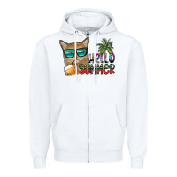 White hello summer Zipper Hoodie - SublimationCraftShop