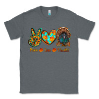 Charcoal Heather peace love thankful Classic Tee - RanaPortraitStore
