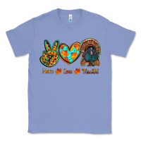 Colony Blue peace love thankful Classic Tee - RanaPortraitStore