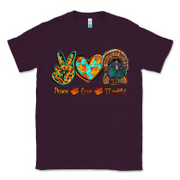 Plum peace love thankful Classic Tee - RanaPortraitStore