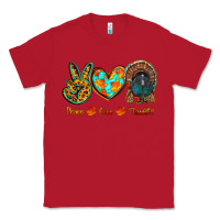 Red peace love thankful Classic Tee - RanaPortraitStore