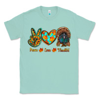 Seafoam peace love thankful Classic Tee - RanaPortraitStore