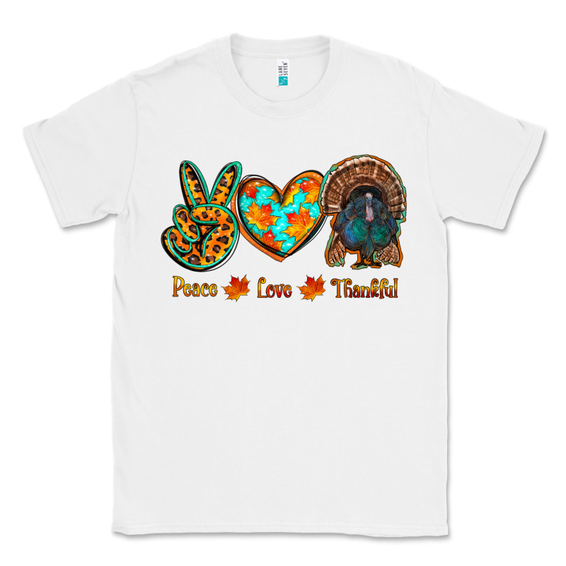 Peace Love Thankful Classic Tee by RanaPortraitStore | Teevron