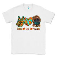 White peace love thankful Classic Tee - RanaPortraitStore