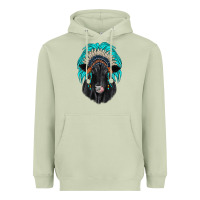 Matcha black angus indian headdress Heavyweight Hoodie - JahusDesignShop