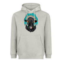 Moon Dust black angus indian headdress Heavyweight Hoodie - JahusDesignShop
