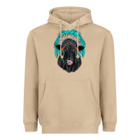 Mushroom black angus indian headdress Heavyweight Hoodie - JahusDesignShop