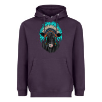 Plum black angus indian headdress Heavyweight Hoodie - JahusDesignShop