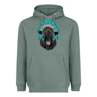 Sage black angus indian headdress Heavyweight Hoodie - JahusDesignShop