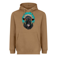 Toasted Coconut black angus indian headdress Heavyweight Hoodie - JahusDesignShop