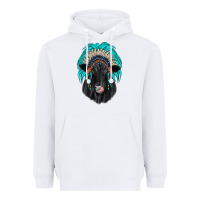 White black angus indian headdress Heavyweight Hoodie - JahusDesignShop