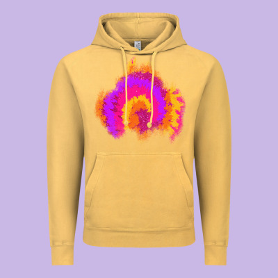 Tie Dye Glitter Patch Vintage Hoodie Designed By Adodesignshop