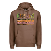 Chestnut retro blessed redeemed quotes Premium Hoodie - MaliasSmallBusiness