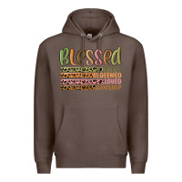 Coffee retro blessed redeemed quotes Premium Hoodie - MaliasSmallBusiness