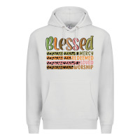 Dove Grey retro blessed redeemed quotes Premium Hoodie - MaliasSmallBusiness