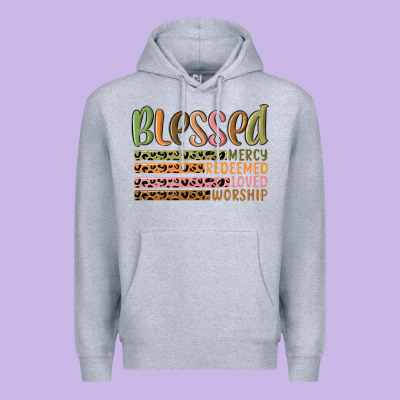 Retro Blessed Redeemed Quotes Premium Hoodie Designed By Maliassmallbusiness