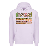 Lilac retro blessed redeemed quotes Premium Hoodie - MaliasSmallBusiness
