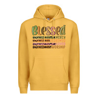 Mustard retro blessed redeemed quotes Premium Hoodie - MaliasSmallBusiness