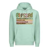 Seafoam retro blessed redeemed quotes Premium Hoodie - MaliasSmallBusiness