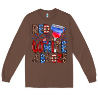 Chestnut red white and booze Long Sleeve Tee - Zillion Design Studio