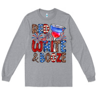 Heather Grey red white and booze Long Sleeve Tee - Zillion Design Studio