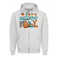 Dove Grey welcome fall Zipper Hoodie - HRA Design Shop