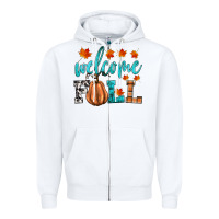 White welcome fall Zipper Hoodie - HRA Design Shop