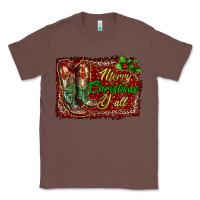 Chestnut merry christmas y'all boots Classic Tee - RanaPortraitStore