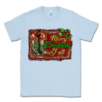 Dusty Blue merry christmas y'all boots Classic Tee - RanaPortraitStore