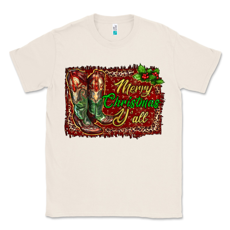 Merry Christmas Y'all Boots Classic Tee by RanaPortraitStore | Teevron