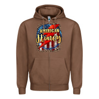 Chestnut American honey 4th of july Zipper Hoodie - CowGirlArtShop