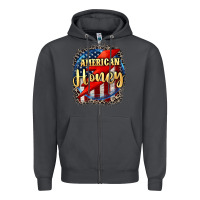 Smoke American honey 4th of july Zipper Hoodie - CowGirlArtShop