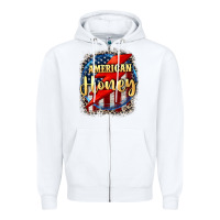 White American honey 4th of july Zipper Hoodie - CowGirlArtShop