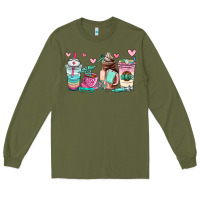 Army Green nurse  coffee cup Long Sleeve Tee - AdoDesignShop