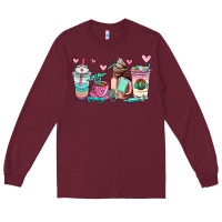 Burgundy nurse  coffee cup Long Sleeve Tee - AdoDesignShop