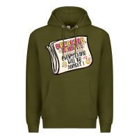 Army Green breaking news everything will be alright Premium Hoodie - MaliasSmallBusiness