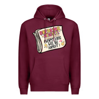 Burgundy breaking news everything will be alright Premium Hoodie - MaliasSmallBusiness