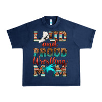 Navy loud and proud wrestling mom Urban Heavy Tee - RanaPortraitStore